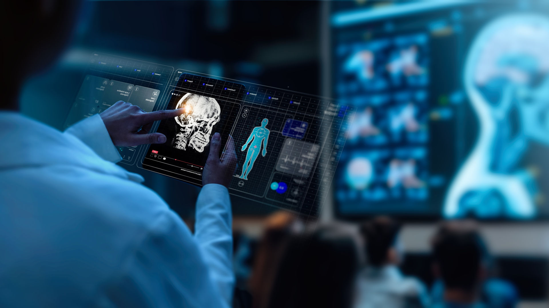 Digital Health Innovation - Healthcare professional using digital technology