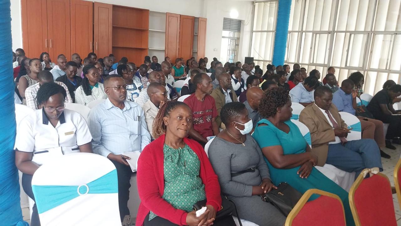Health workers participating in a county training